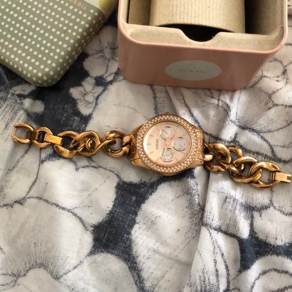 Fossil Rose Gold Chain 